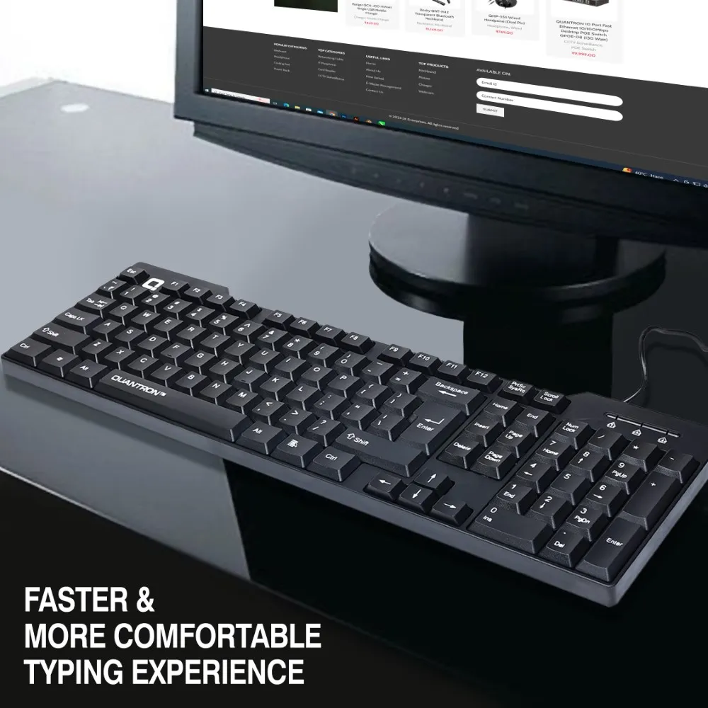 Quantron QKB14 USB Keyboard view 2